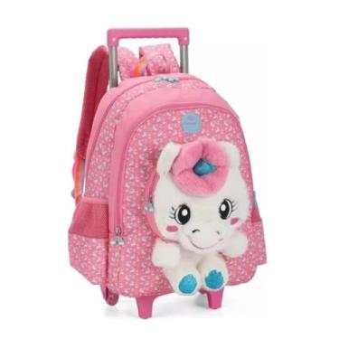 Imagem de Mochila de Costas e Rodinhas Infantil Unicórnio Pink-39967 Up4You