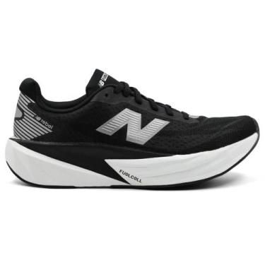 Imagem de Tênis New Balance Fuelcell Rebel V5 Feminino, 34, Preto, Branco