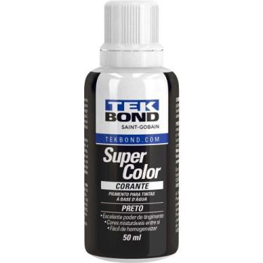 Imagem de Corante Líquido Para Tinta a Base D'água, Preto, 50 ml, Tekbond