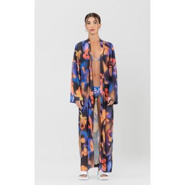 Imagem de Kimono malha beachwear 31025 - Labellamafia, U, Estampado