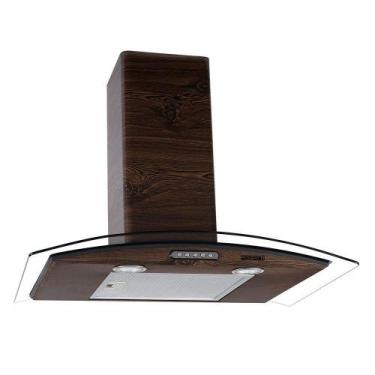 Imagem de Coifa Parede Fogatti Vidro Curvo Wood Color Nogueira 70220V, 220V