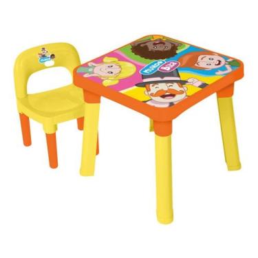 Imagem de Mesinha Mesa Atividade Infantil Desmontável Didatica com Cadeira Mundo