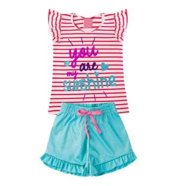 Imagem de Conjunto Menina Roupa Infantil Juvenil Verão Short Feminino - YOU LIST
