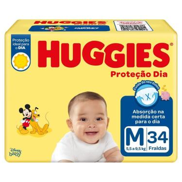 Imagem de Fralda Descartável Huggies Proteção Dia M - 34 Unidades