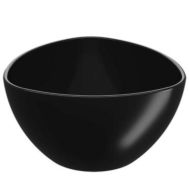 Imagem de Cremeira Triangular 250ml Pote Preto Cumbuca Tigela Plástico Coza Sobremesa Açaí Sorvet...