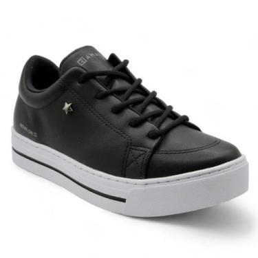 Imagem de Tênis Casual Fem Ramarim Flatform Preto 24-93205, 35, Preto