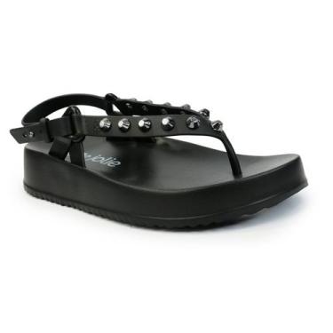 Imagem de Sandália Petite Jolie Sunshine Preta Tachas, Preto, 38