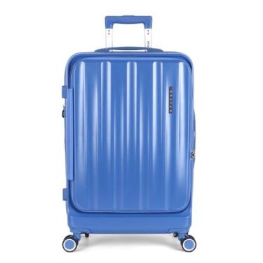 Imagem de Mala de Viagem Bordo Policarbonato Crush Notebook Rodas 360 Up4you, Az