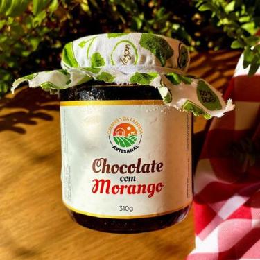 Imagem de Geleia de Chocolate com Morango Natural e Artesanal 80% da Fruta - Pin