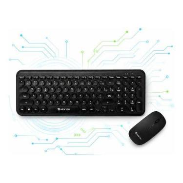 Imagem de Kit Teclado E Mouse Sem Fio Wireless 2.4ghz Pc Notebook Preto - New Io