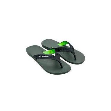 Imagem de Chinelo Rider Street Cinza Escuro/Verde Ref: 12431, 35/36
