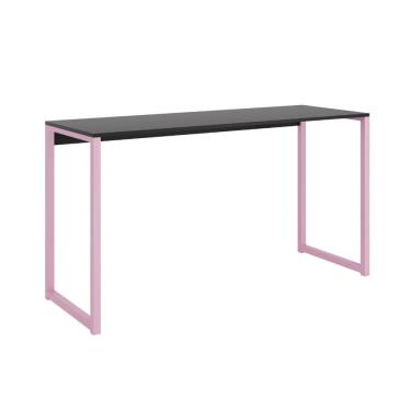 Imagem de Mesa Escrivaninha Industrial Desk 90 Color Quarto Escritório Preto Rosa