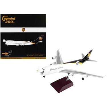Imagem de Miniatur Aviao GeminiJets UPS Airlines Boeing 747-400F 1:200 cor:branc