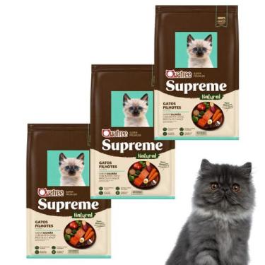 Imagem de Kit Com 3 Rações Quatree Supreme Para Gatos Filhotes Pacotes De 1kg Sa
