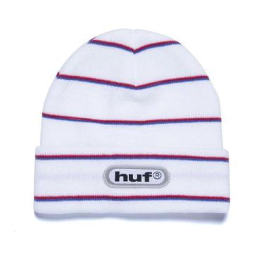 Imagem de Gorro HUF Logo Stripe Beanie, Único, Branco