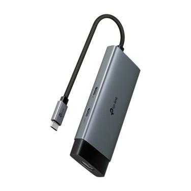 Imagem de Hub USB-C TP-Link UH5020C 5 em 1 com HDMI 4K Ethernet Gigabit e Leitor de Cartão Portátil