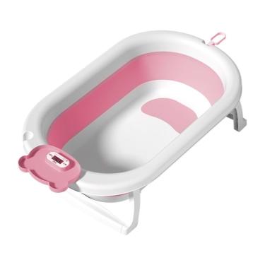Imagem de Banheira Dobrável Aurora Bear Média 44L Rosa com Altura 21cm Largura 46cm Kloof