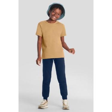 Imagem de Calça jogger infantil menino em moletinho Brandili-Azul, 10, Azul