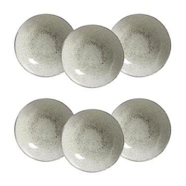 Imagem de Conjunto de Cumbucas Orgânico Pistache 520ML 6 Peças Stoneware Texturizado para Mesa Verde Porto Brasil