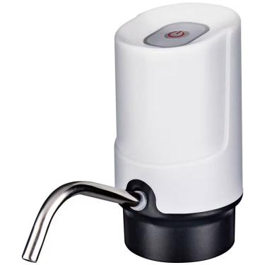 Imagem de Bomba Elétrica para Galão de Água com Cabo USB Haste de Aço Inox e Mangueira de Silicone Branco Euro