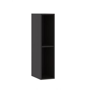 Imagem de Nicho Slim sem Porta MDP 20cm Preto com 1 Prateleira Luciane Móveis
