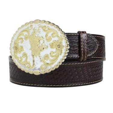 Imagem de Cinto de Couro Cowboy Cow Way Marrom 22428, 90
