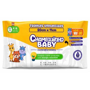 Imagem de Toalha Umedecida Bebê Chameguinho Baby 100 Unidades