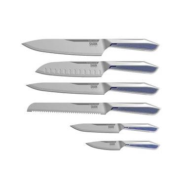 Imagem de Conjunto de Facas Ichef Polishop - Shark Series - Professional Cut - Inox | Inox Ichef