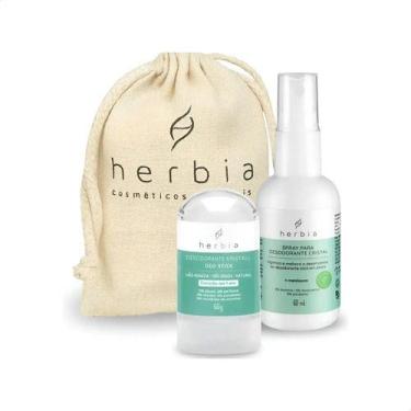 Imagem de Kit Desodorante Stick Cristal 60g + Spray Higienizante + Minibag Leve 