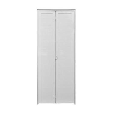 Imagem de Porta Camarão Lambril Alumínio Premium 70x210 Branca Lado Esquerdo - H