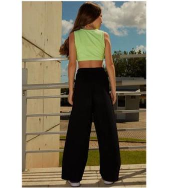 Imagem de Out - Conjunto Feminino Verão Top Regata E Calça LILIMOON Cor:VerdeTam