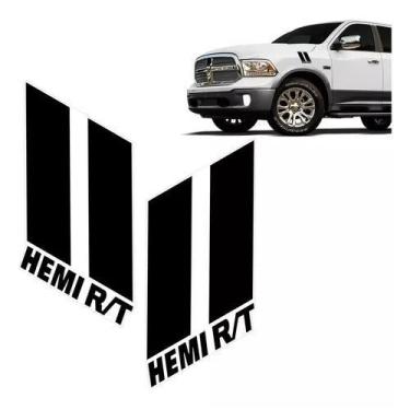 Imagem de Par Adesivos Hemi R/t Dodge Challenger - Ram 2009/2014 Preto - Resitan