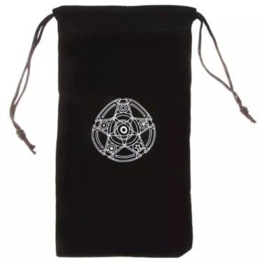 Imagem de Saco/Estojo Aveludado Pentagrama Para Guardar Tarô Oráculo - Tarot
