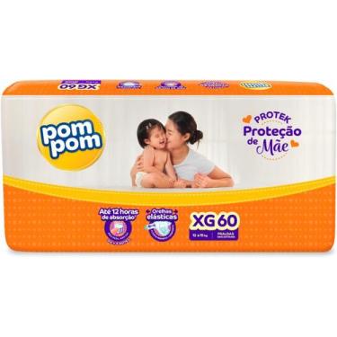 Imagem de Fralda Pom Pom Protek Proteção de Mãe XG 60 Unidades