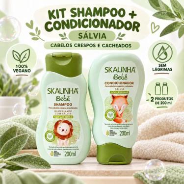 Imagem de Kit Skalinha Bebê Shampoo Glicerinado + Condicionador Sálvia 200ml Veg