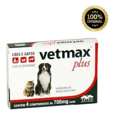 Imagem de Vetmax Plus Vermifugo 4 Comprimidos 700mg - Vetnil - Congratulations S