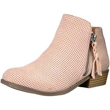 Imagem de Dolce Vita Bota de cano curto SELA para meninas, microcamurça Blush, Microcamurça Blush, 2 Little Kid