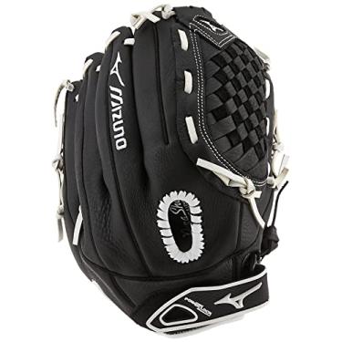 Imagem de Mizuno Prospect Select Fastpitch Série de luvas de softbol, 31,50 cm (12,5”), Black/White Tartan Flex Web, 1250