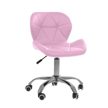 Imagem de Cadeira Office Eiffel Slim Ajustável Base Giratória - Rosa