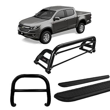 Imagem de Kit Quebra Mato+Estribo Chapa +Santo Anto H2 S10 12/20 Preto