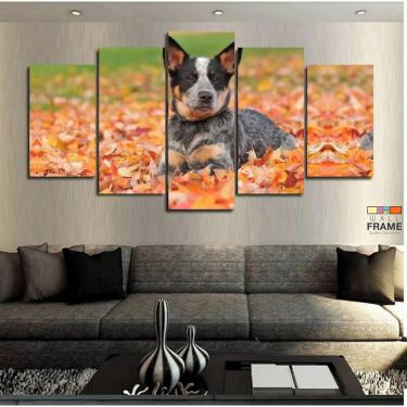Imagem de Quadros Decorativos Cachorro Outono 63x130mt em Tecido
