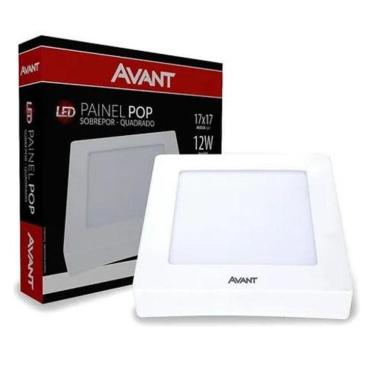 Imagem de Plafon Led 12W Sobrepor 17X17 Branco Frio Quadrado Avant