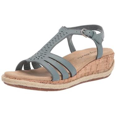 Imagem de Easy Street Sandália feminina Dorinda Wedge, Azul, 7 Wide