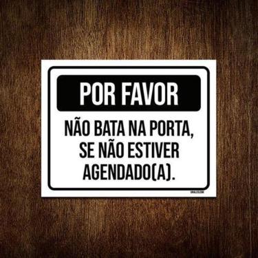 Imagem de Placa Por Favor Não Bata Porta Sem Agenda 18X23