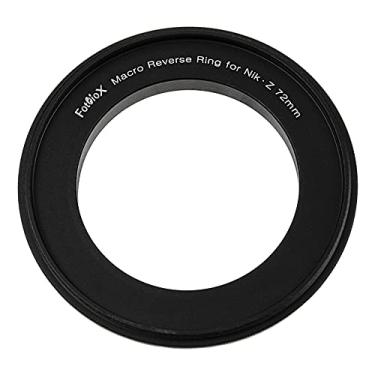 Imagem de Anel reverso macro 72mm compatível com Nikon Z - Adaptador de montagem de câmera para 72mm filtro de rosca para câmeras Nikon Z-Mount