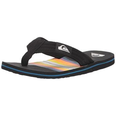 Imagem de Quiksilver Sandália infantil unissex Molokai Layback sandália infantil, Preto 3, 12 Big Kid
