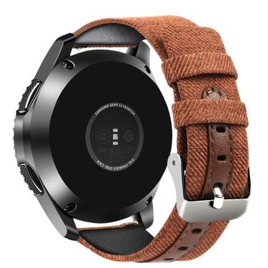 Imagem de Pulseira Naylon com Couro Para Galaxy Watch 46mm SM-800 Tamanho G/Large Nfe