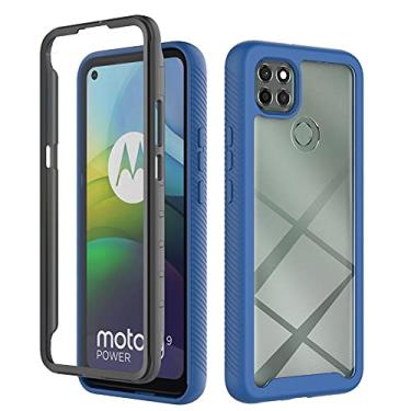Imagem de For Motorola Moto G9 Power(2021) Starry Sky Solid Color Series Shockproof PC + TPU Case with PET Film(Black)