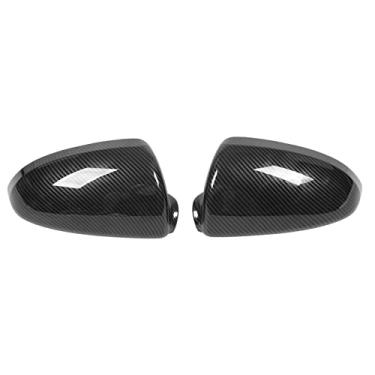 Imagem de Capa do espelho retrovisor do carro, carcaça do espelho retrovisor exterior de fibra de carbono estilo tampa de cobertura do espelho lateral da porta de substituição para Smart Fortwo W451 2009-2015