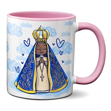 Imagem de Caneca Padroeira Nossa Senhora Aparecida Guie Meus Passos (Rosa)